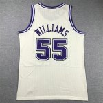 NBA 55 Williams Sacramento Kings Maillot crème brodé